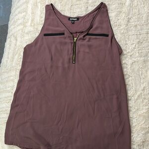Express Gold Zipper Tank